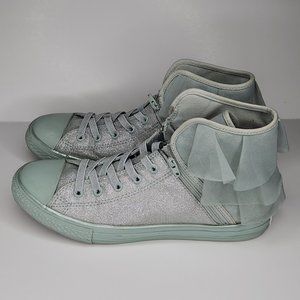Converse All Star Mint High Top Lace Ruffle Sneakers Women's Size 7.5 Men's 6